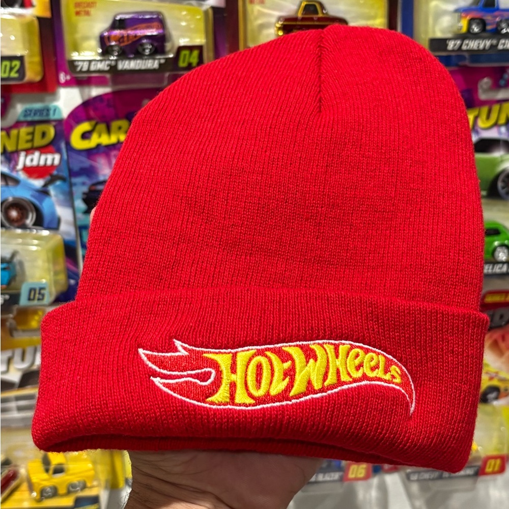 Open Road Brands Red Hot Wheels Knit Hat